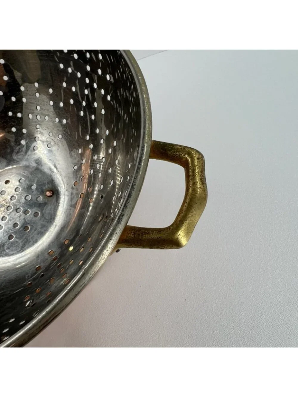 Vintage Copper Colander Pedestal Strainer Made in Korea 9